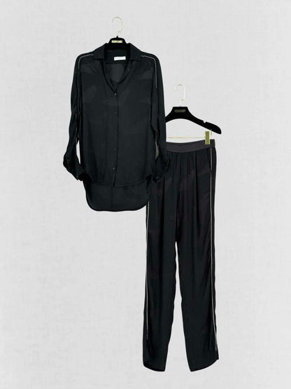 SANDRO Black Jacquard Size Small Outfit Set
