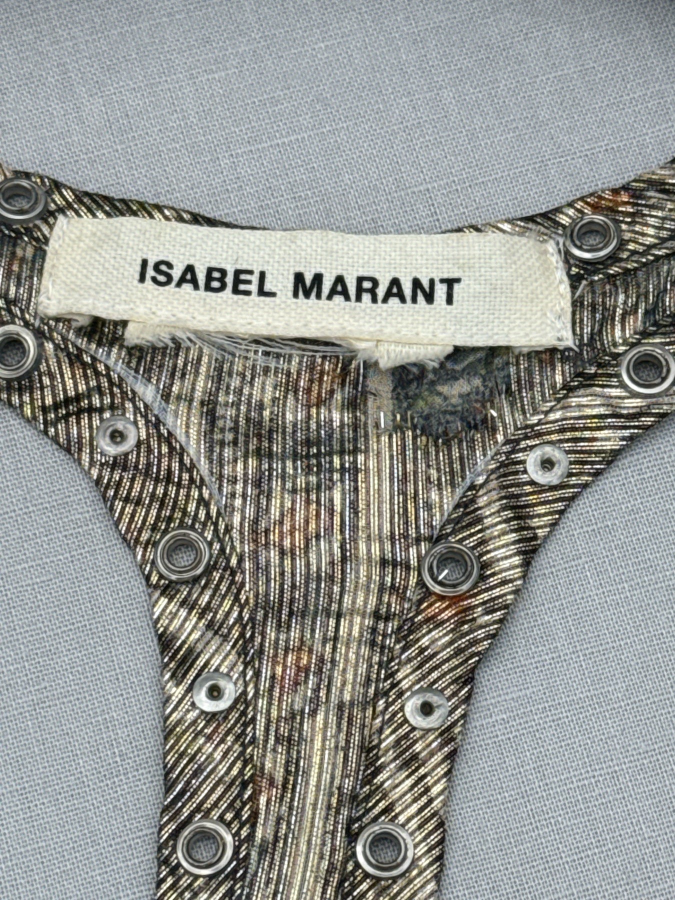 ISABEL MARANT Racerback Beige Multicolor Size US 10 Top