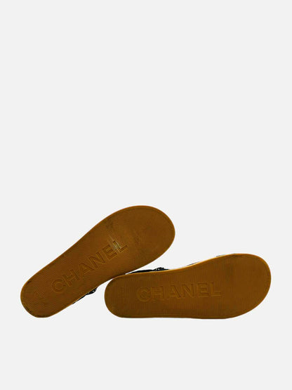 CHANEL Dad Cord Black Multicolor Size EU 40C Sandals