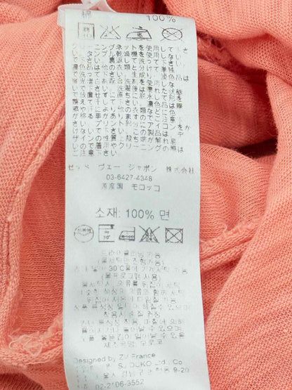 ZADIG & VOLTAIRE Hilda Flamme Peach Size Large Top