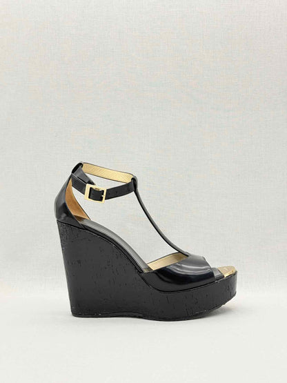 JIMMY CHOO Pela Black Size EU 41 Wedges