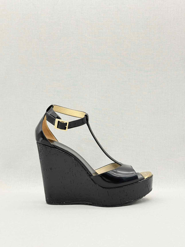 JIMMY CHOO Pela Black Size EU 41 Wedges