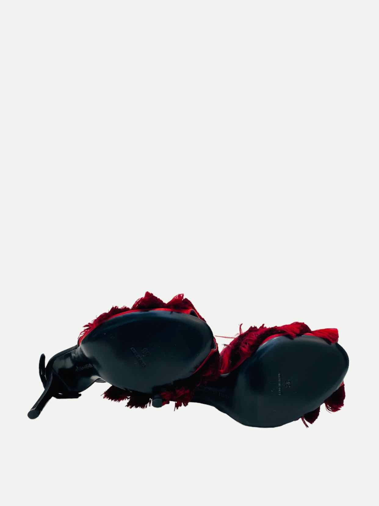 MARCO DE VINCENZO Red & Black Size EU 36 Heeled Sandals