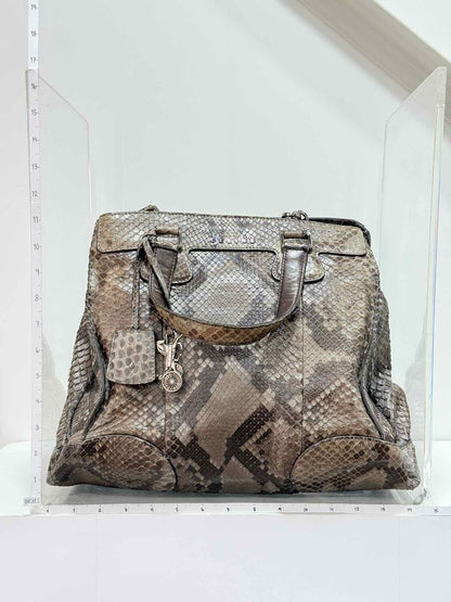 CELINE Vintage Brown & Grey Top Handle
