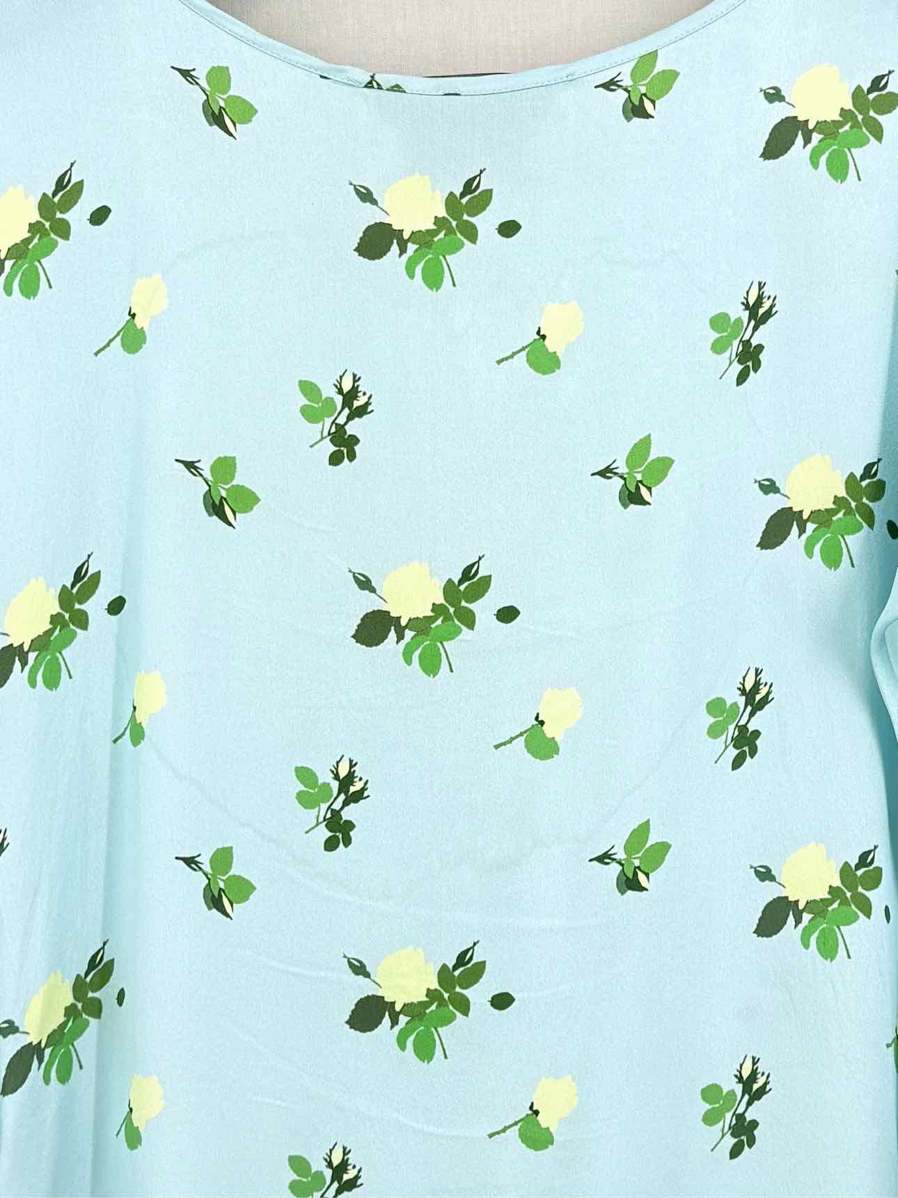 BERNADETTE Blue Multicolor Print Size US 2 Midi Dress