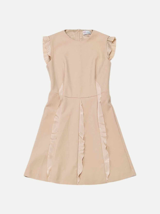 RED VALENTINO Sleeveless Beige Mini Dress