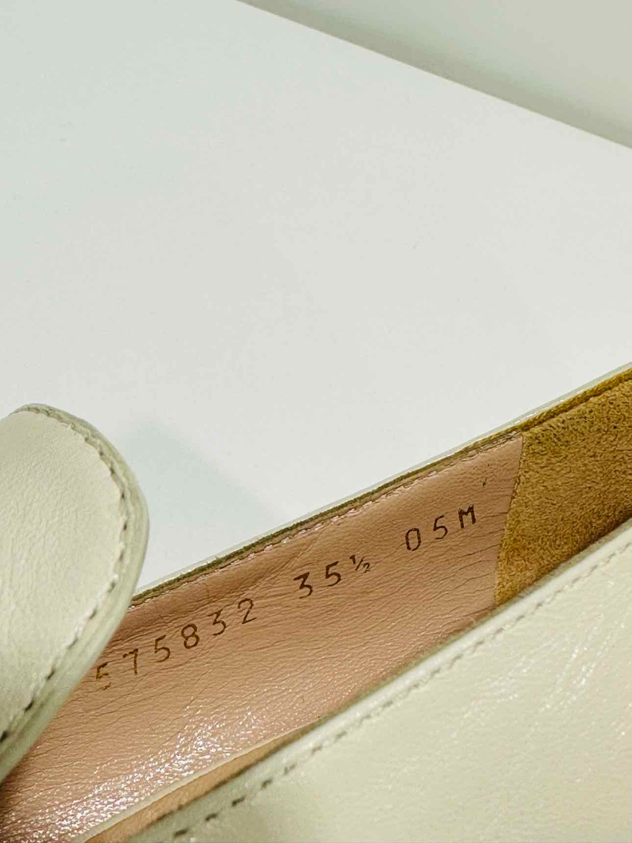 GUCCI Zumi Moccasin Off-white Size EU 35.5 Pumps