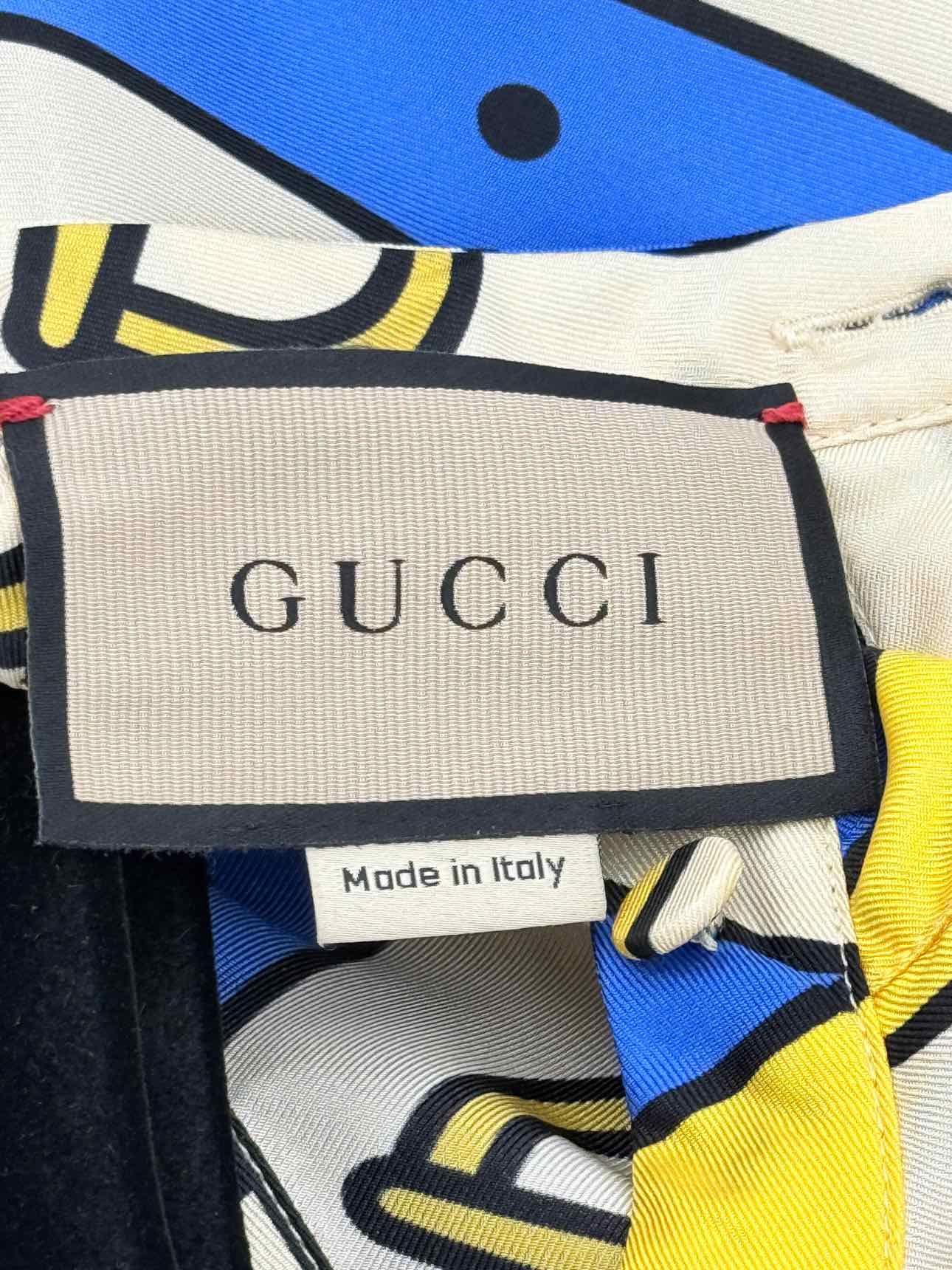 GUCCI Blue Multicolor Print Size US 0 Outfit Set