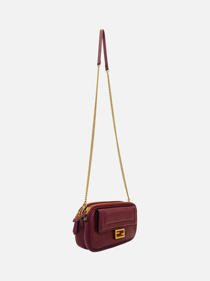 FENDI Easy 2 Burgundy Baguette Bag Mini