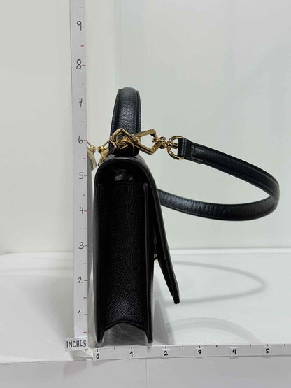 SALVATORE FERRAGAMO Gancini Black Top Handle