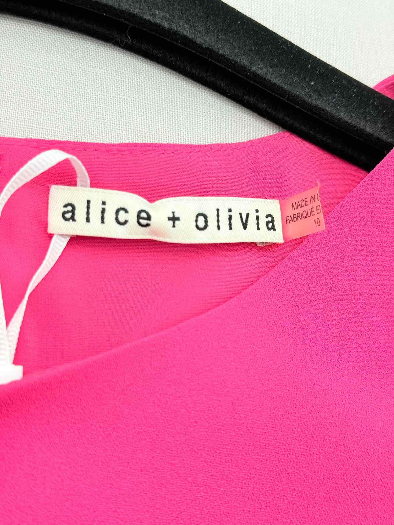 ALICE + OLIVIA Pink Frilled Size US 6 Top