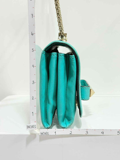 VALENTINO GARAVANI Rockstud Turquoise Shoulder Bag