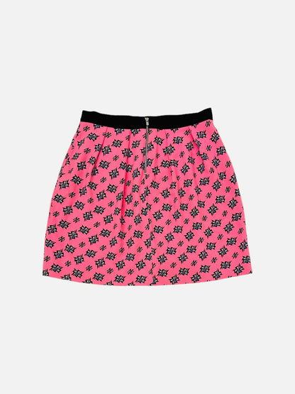 SANDRO Pink Multicolor Printed Size XSmall Mini Skirt