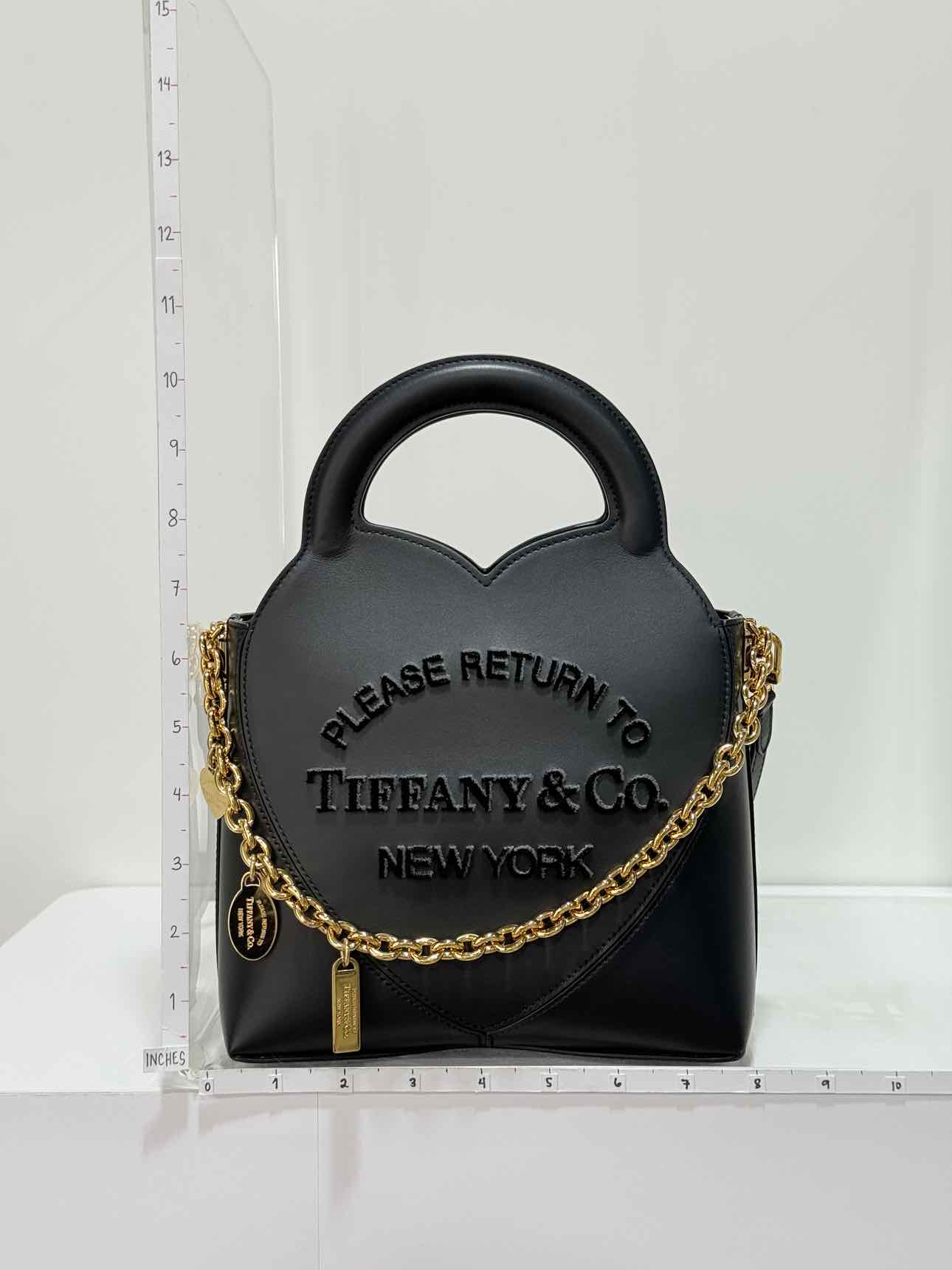 TIFFANY & CO Return To Tiffany Black C Print Tote Bag