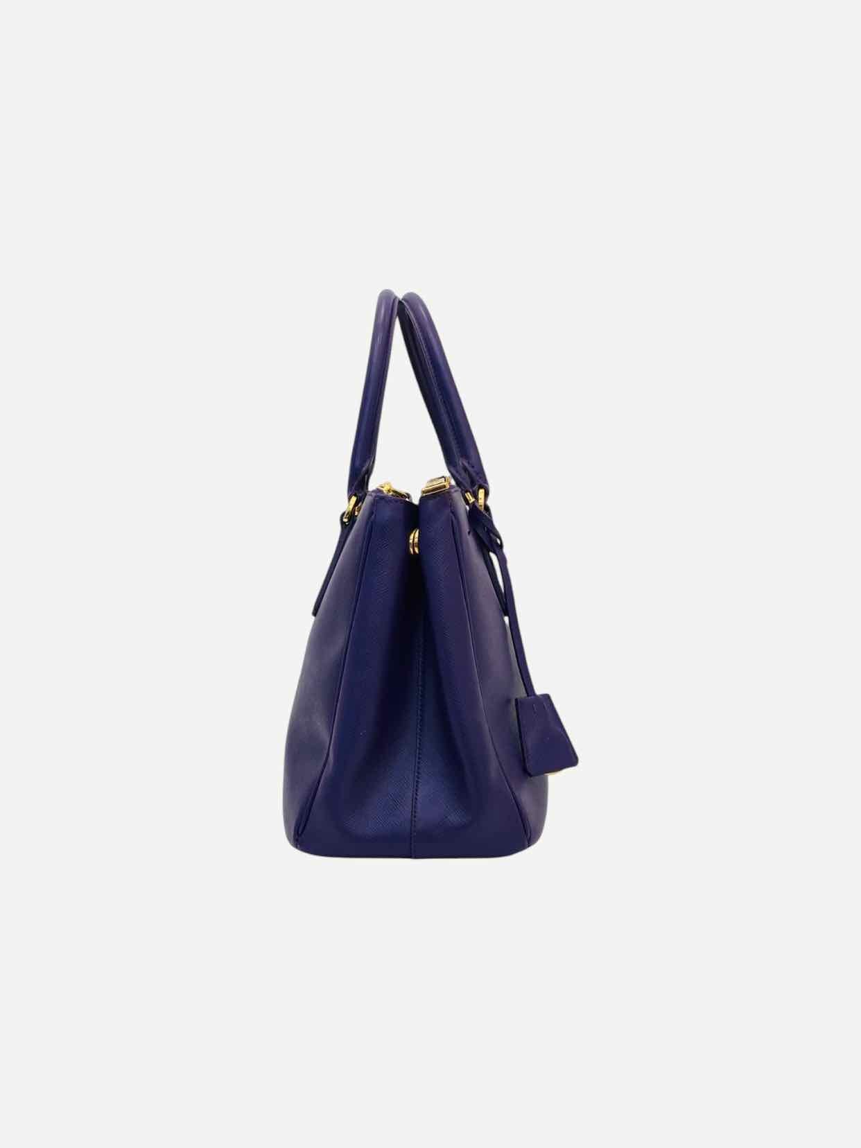 PRADA Double Zip Purple Tote Bag