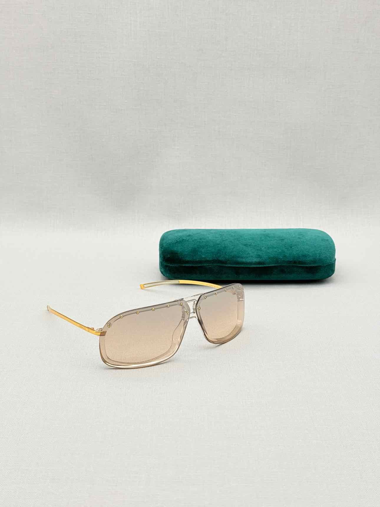 GUCCI Vintage Gold Tone Sunglasses