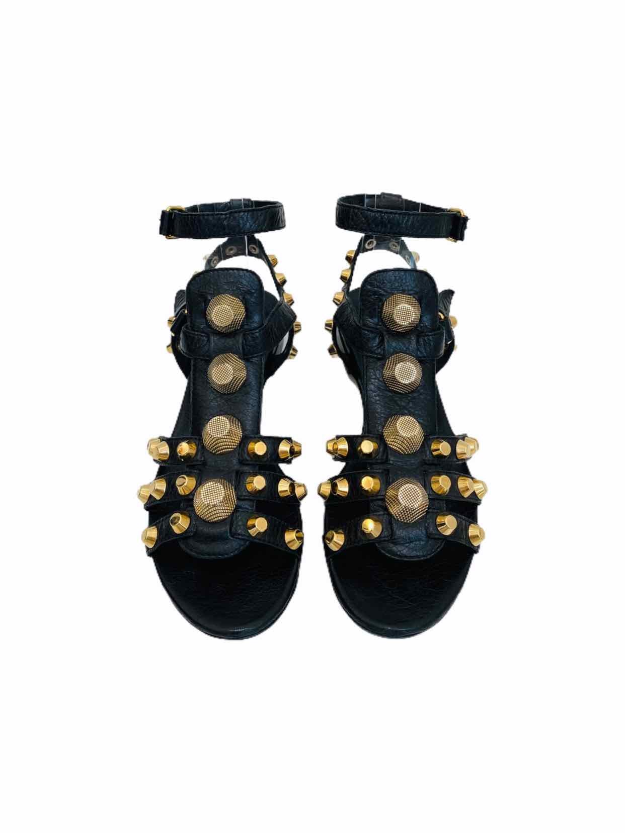 BALENCIAGA Arena giant Black Sandals 35