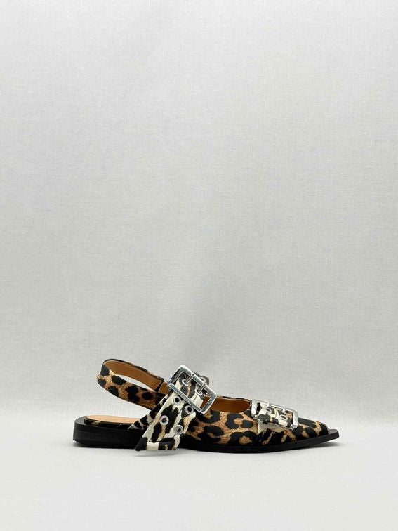 GANNI Black & Beige Size EU 39 Ballet Flats