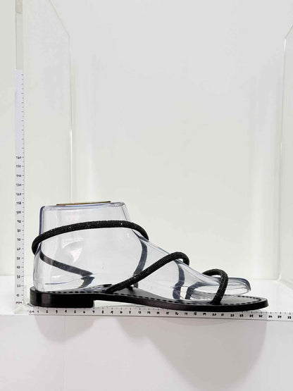 AMALIA Black Embellished Size EU 39 Sandals