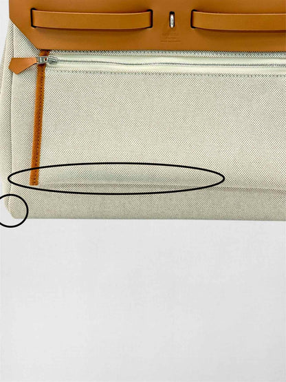 HERMES Herbag Zip 31 Ecru Fauve Top Handle