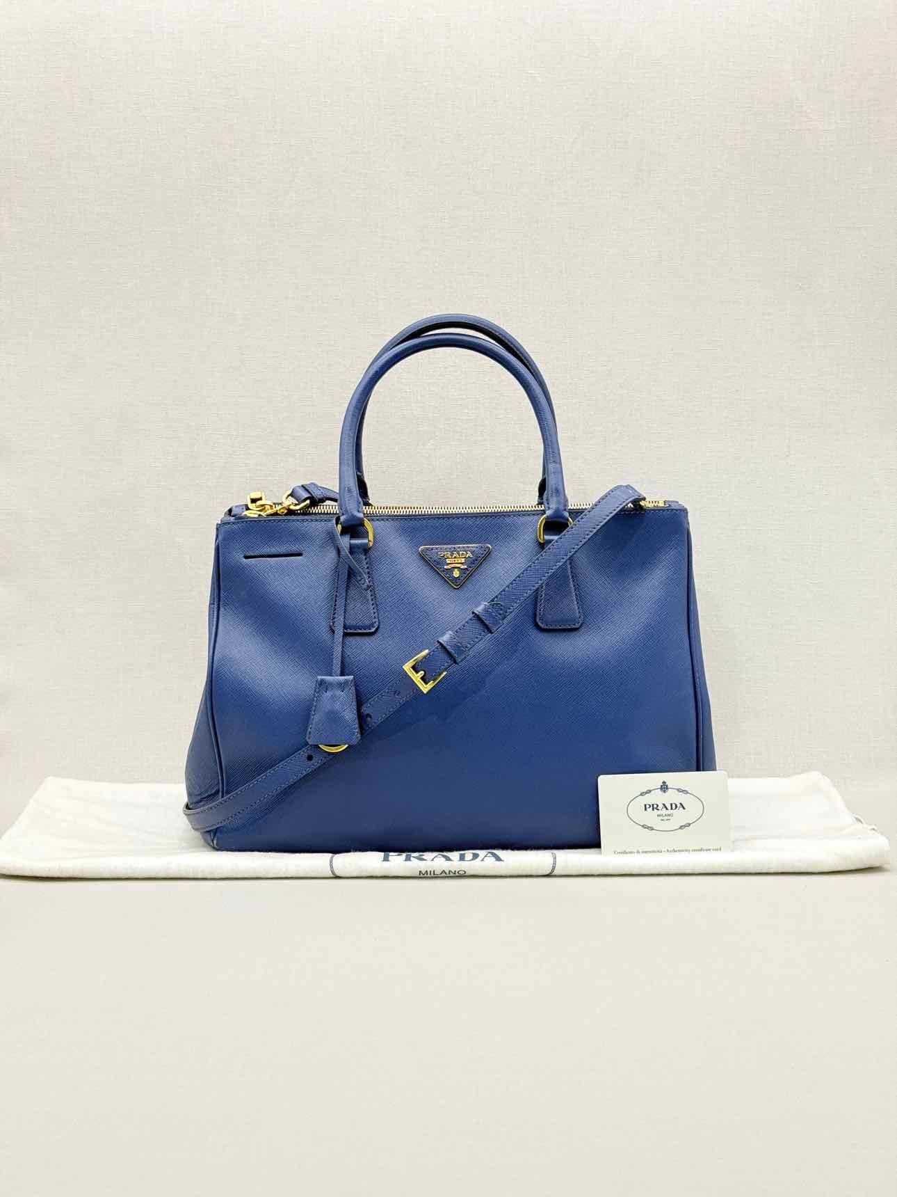 PRADA Lux Galleria Blue Tote Bag