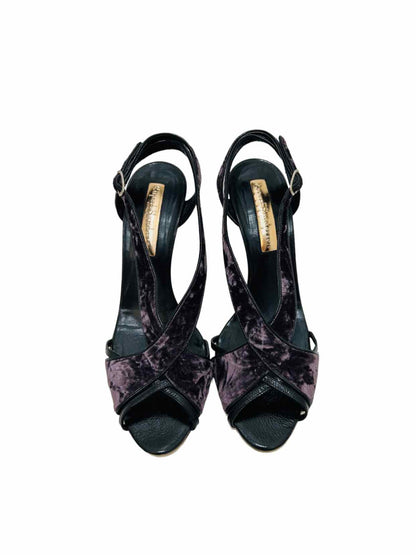 RUPERT SANDERSON Plum Slingbacks 41