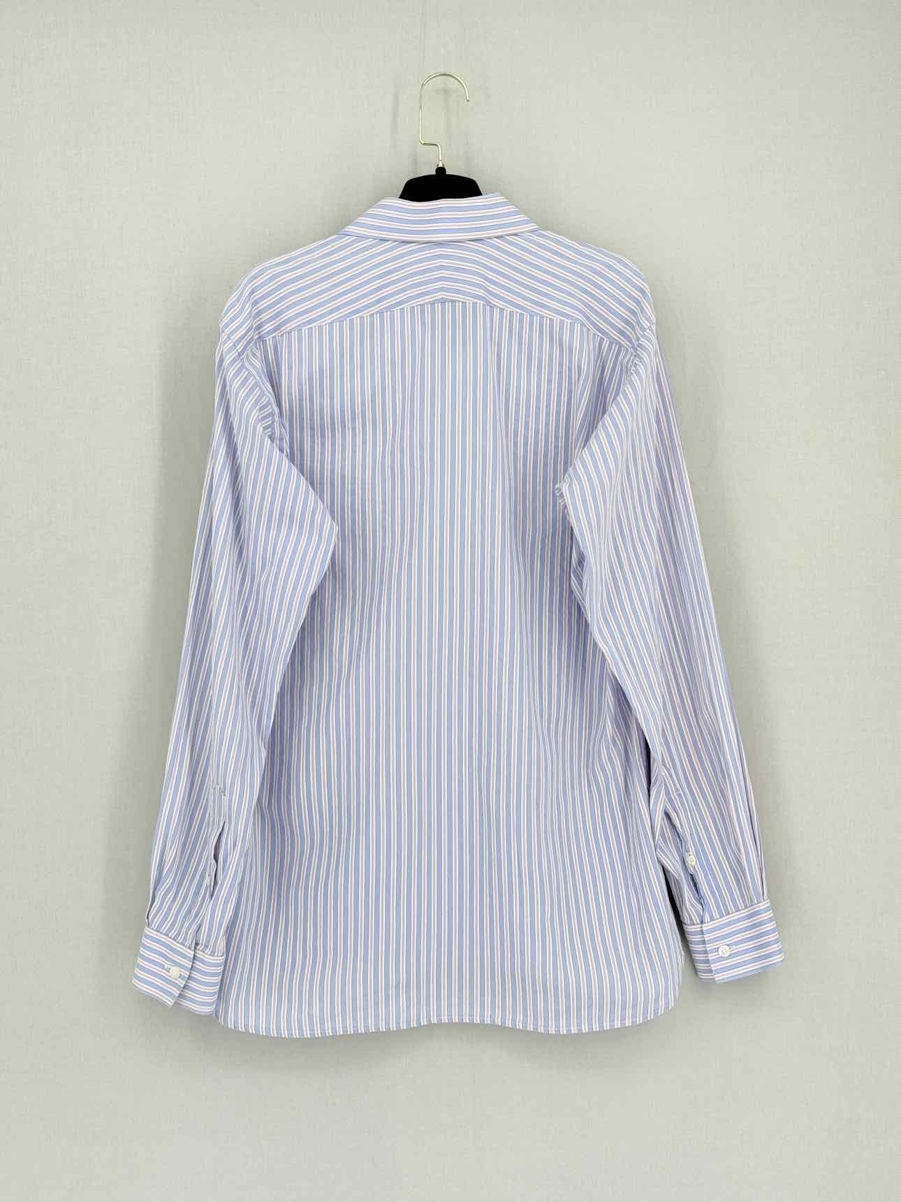 BURBERRY Blue & Pink Striped Size 39 Shirt