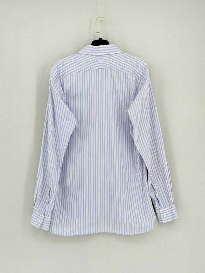 BURBERRY Blue & Pink Striped Size 39 Shirt
