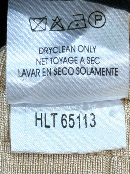 HERVE LEGER Black & Cream Size Medium Short Dress