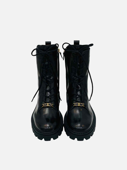 TOD'S Combat Black Ankle Boots