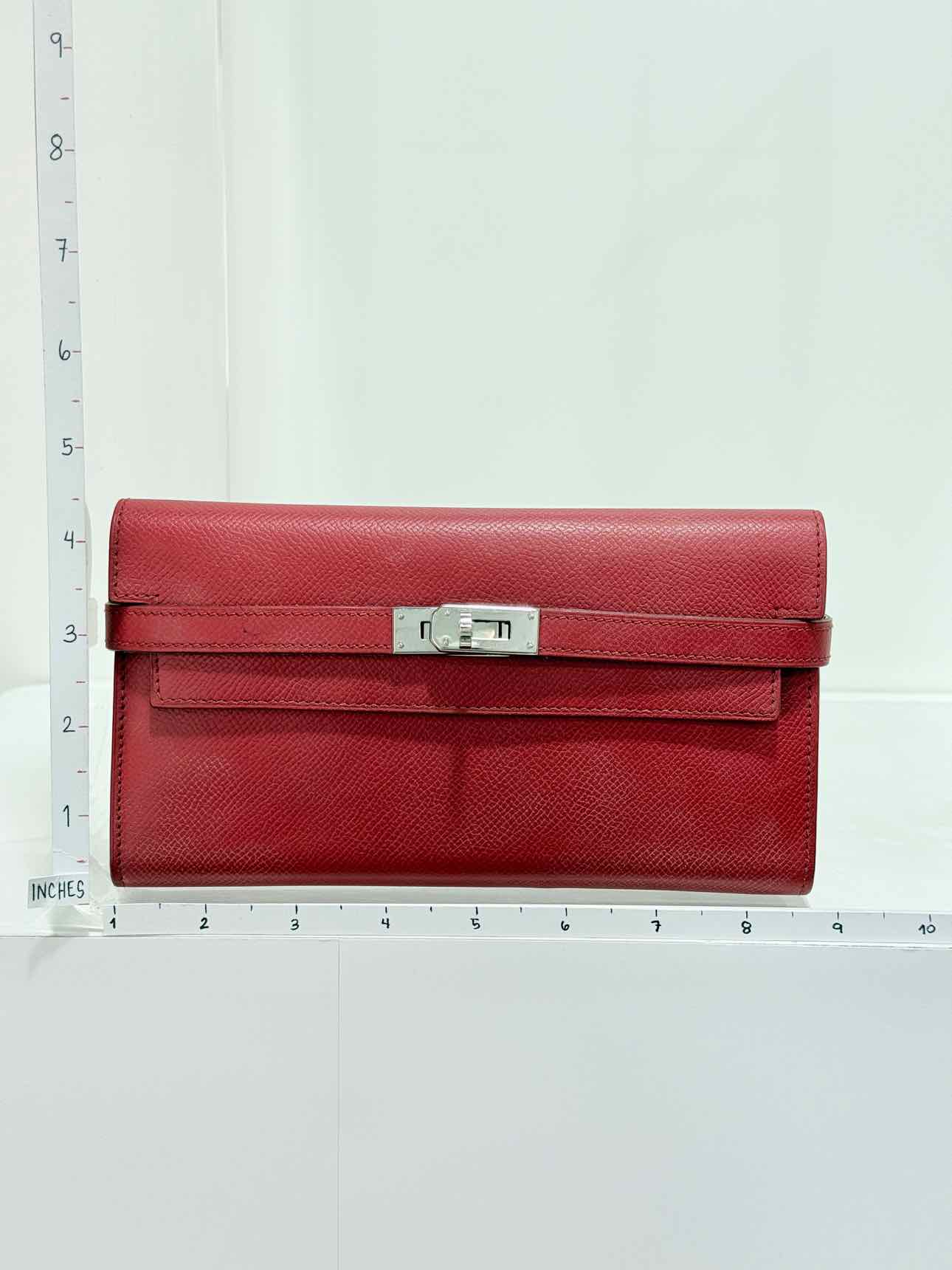 HERMES Burgundy Continental Wallet