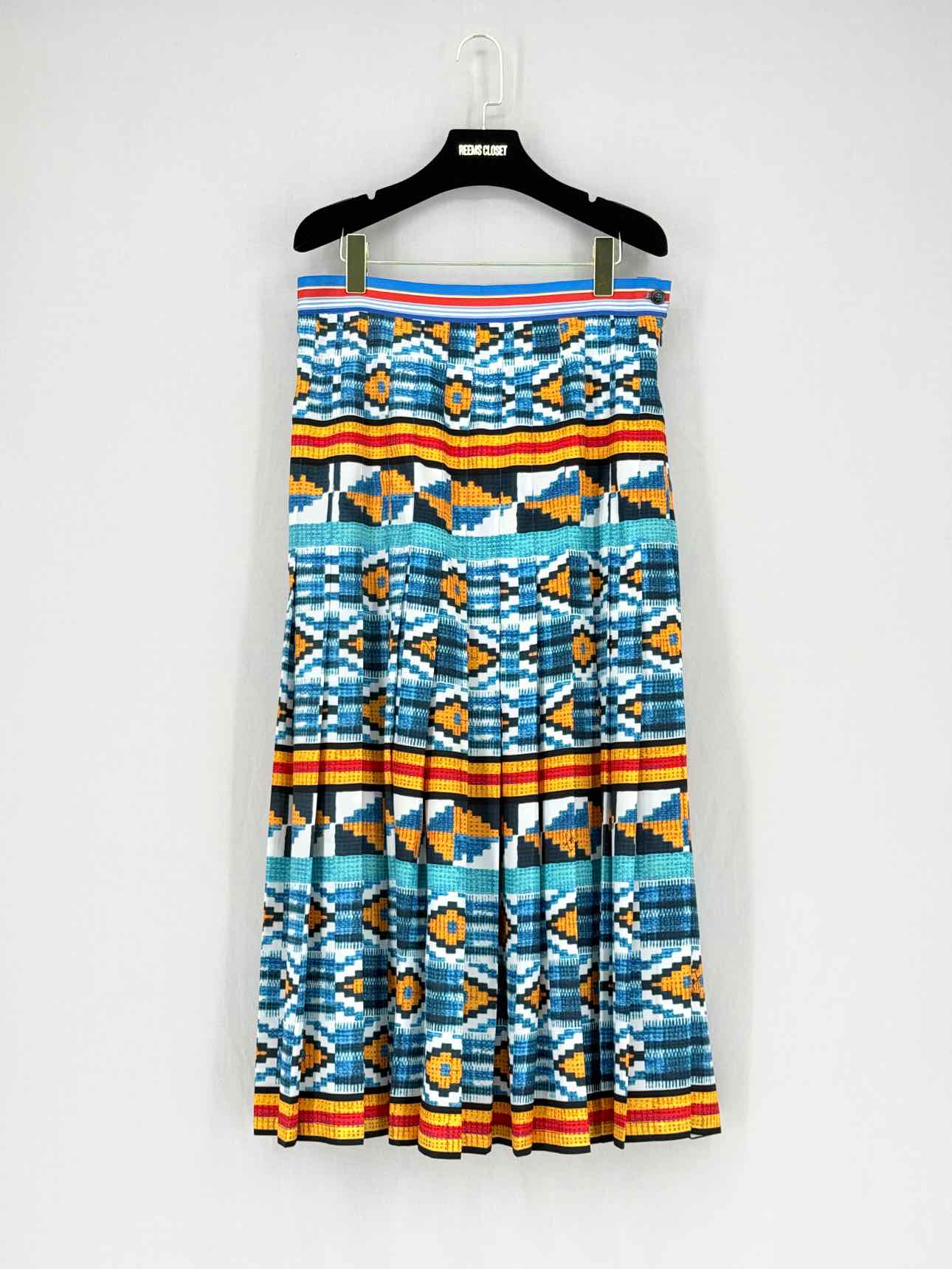 STELLA JEAN Multicolor Printed Size US 10 Midi Skirt