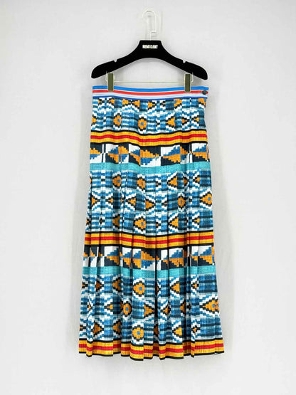 STELLA JEAN Multicolor Printed Size US 10 Midi Skirt