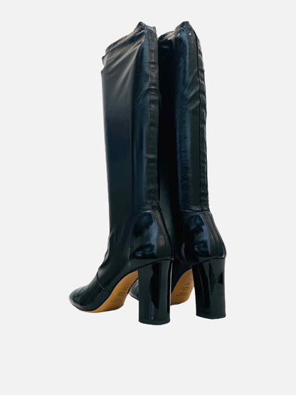 BOUTIQUE MOSCHINO Black Knee High Boots 38