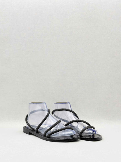 AMALIA Black Embellished Size EU 39 Sandals