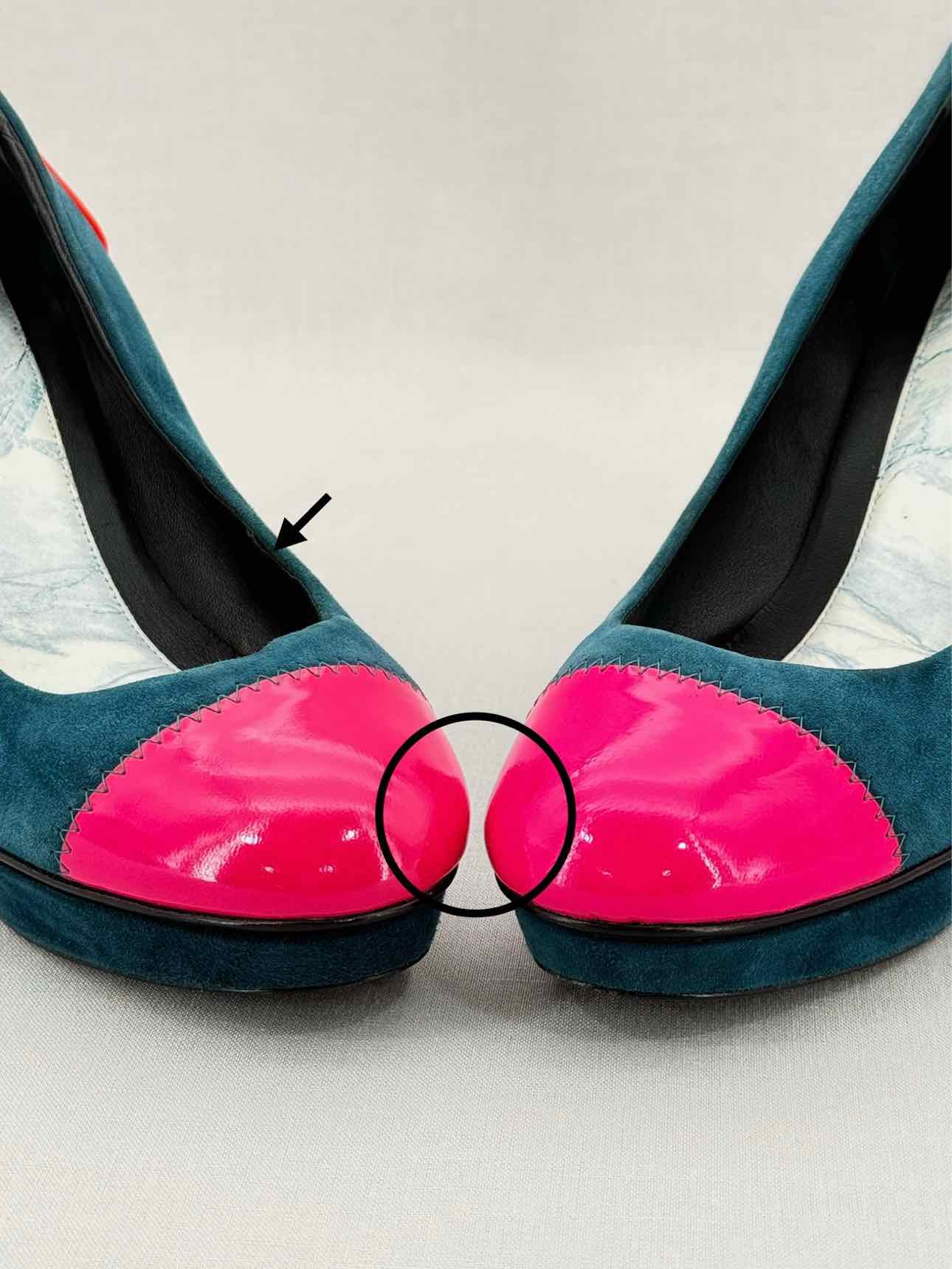 KENZO Blue w/ Pink & Orange Size EU 38 Pumps