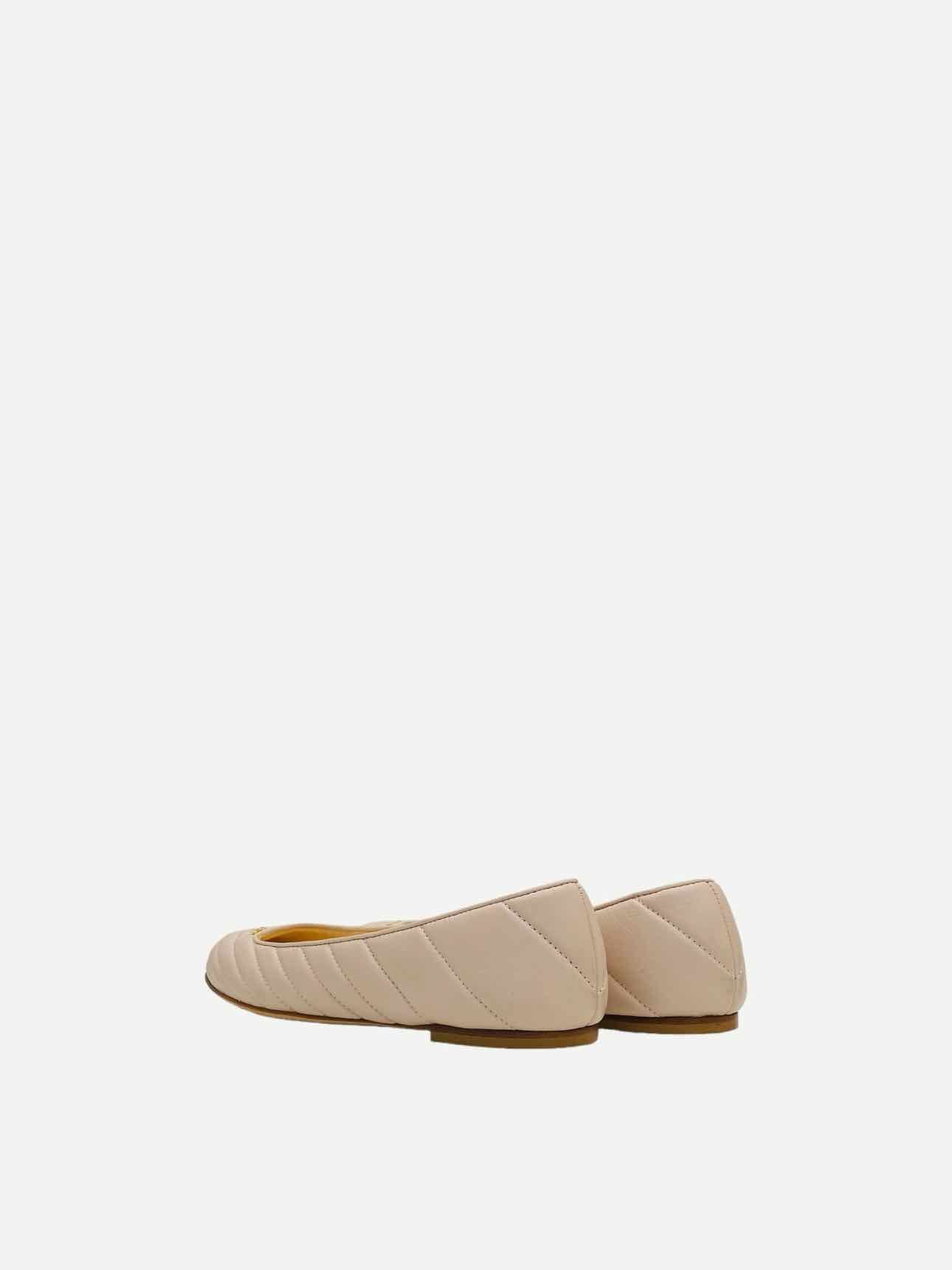 GIUSEPPE ZANOTTI Beige Quilted Ballet Flats