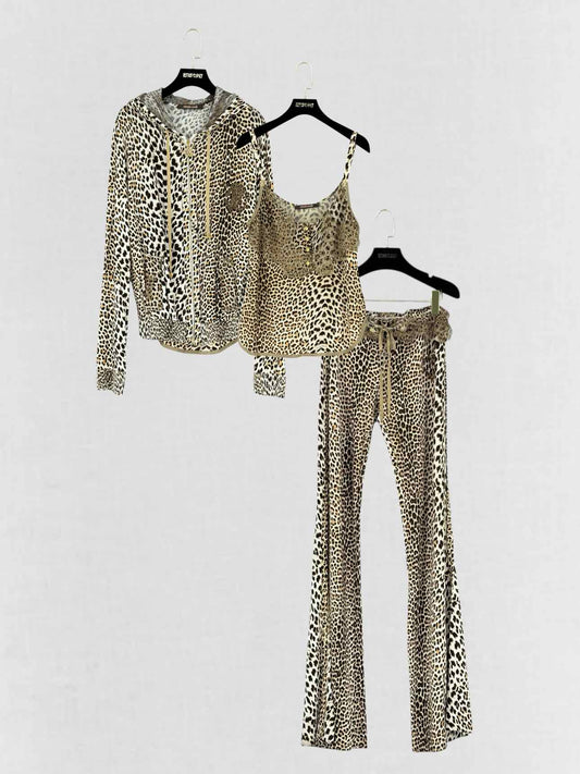 ROBERTO CAVALLI Brown Multicolor Size US 10 Outfit Set