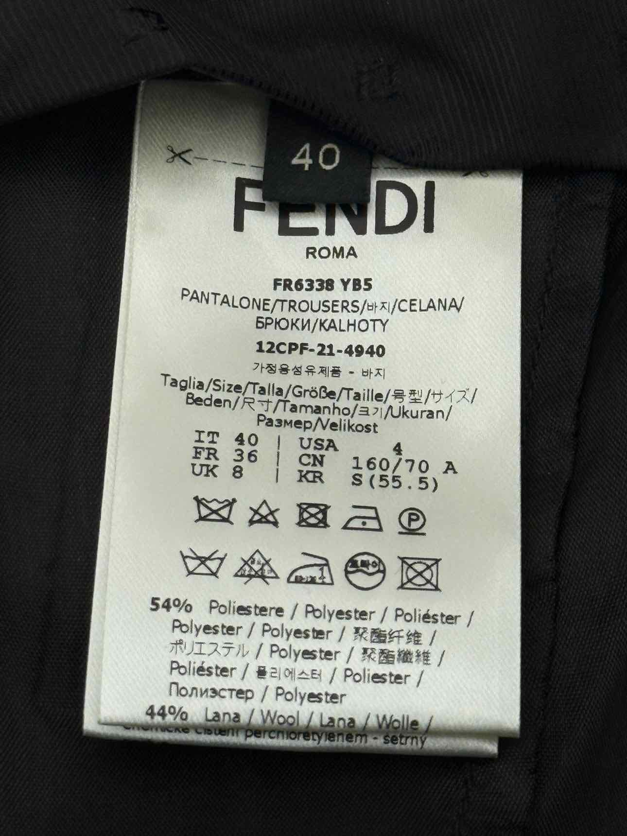 FENDI Palazzo Black Size US 4 Pants