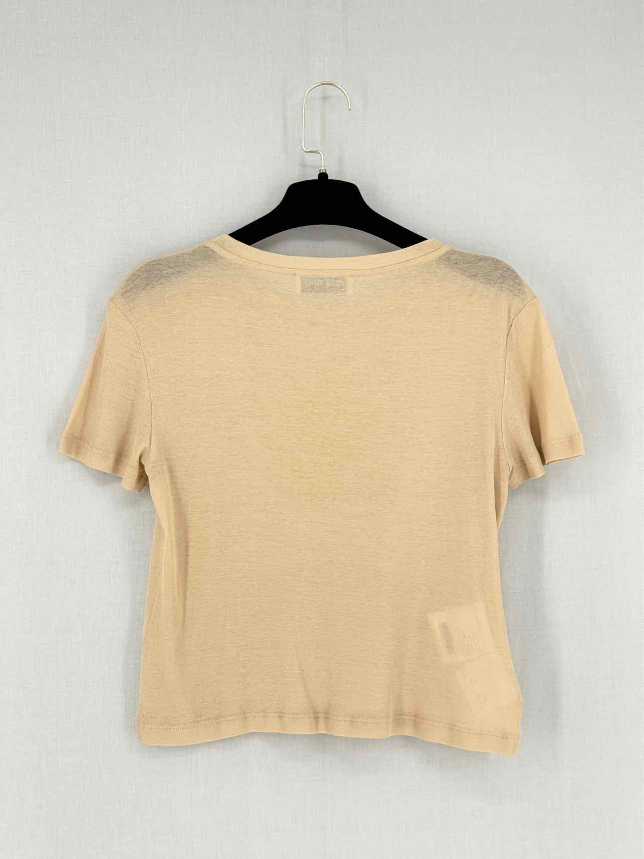 MIU MIU Beige Logo Size Small T-shirt