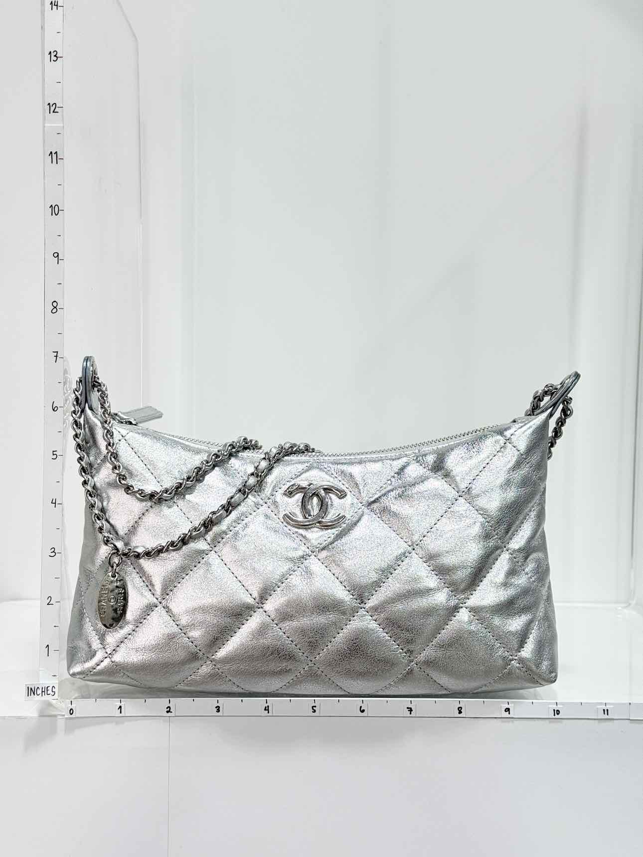 CHANEL Metallic Silver Hobo bag