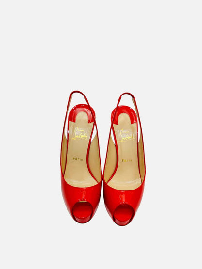 CHRISTIAN LOUBOUTIN Private Number Red Slingbacks