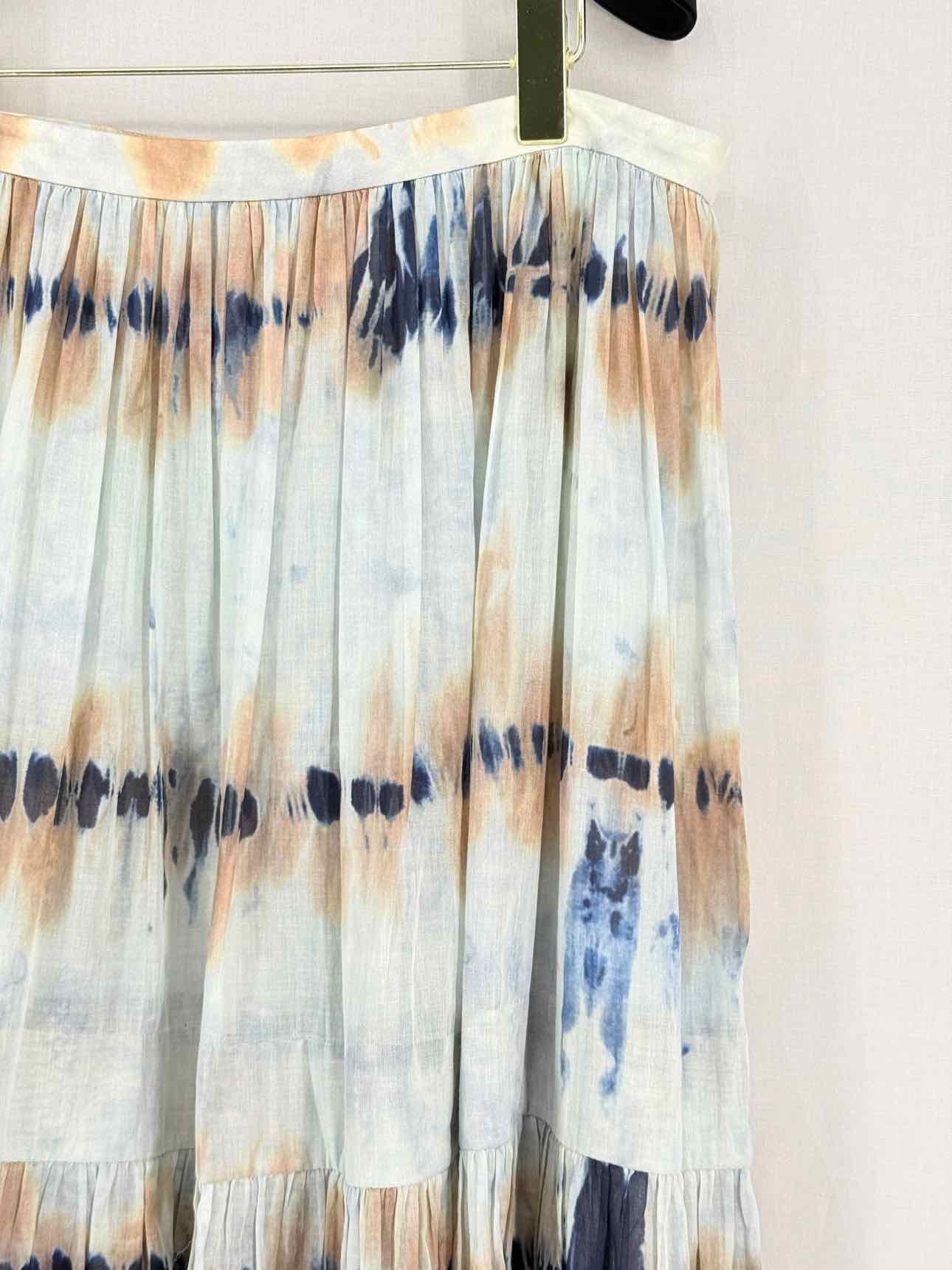 CHRISTIAN DIOR Blue Multicolor Size US 14 Long Skirt