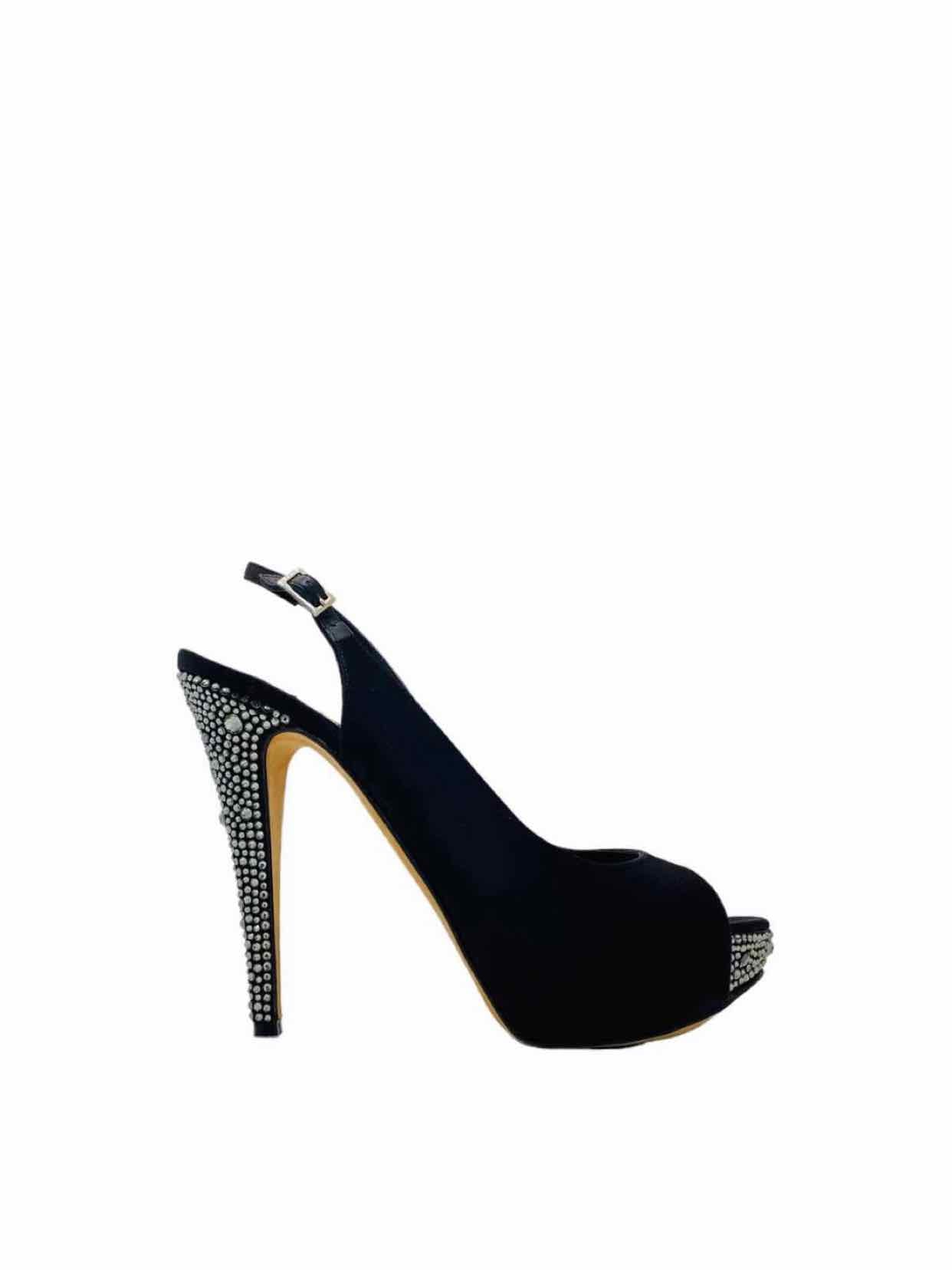 GINA Open Toe Black Size EU 40.5 Slingbacks
