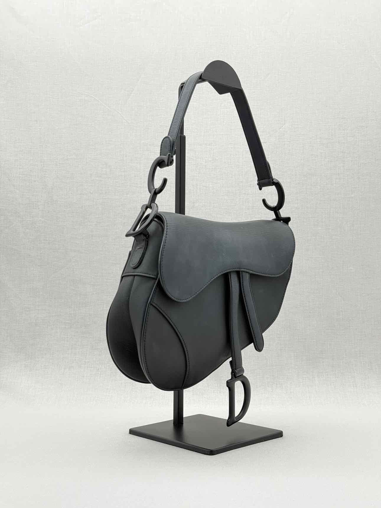 CHRISTIAN DIOR Ultra Matte Black Saddle Bag