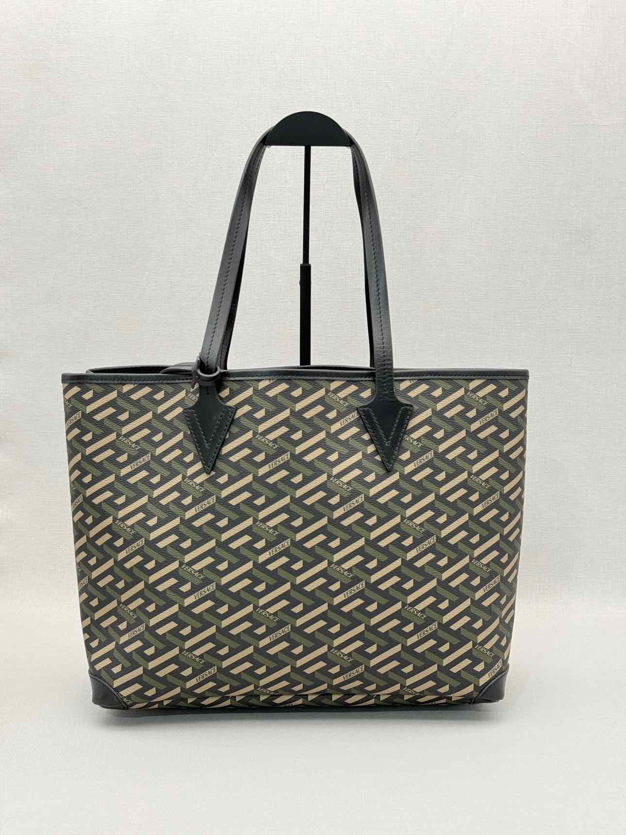VERSACE La Greca Medusa Music Black Multicolor Tote Bag