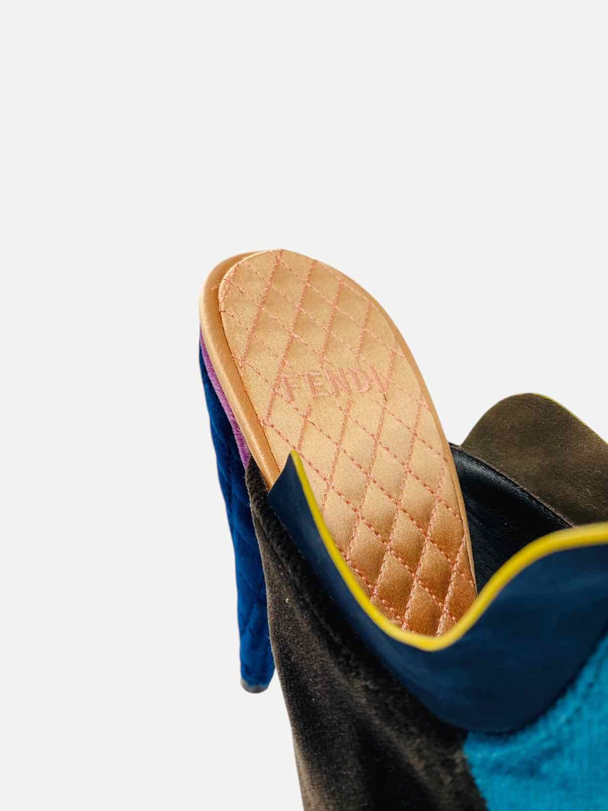 FENDI Ruffled Multicolor Size EU 40 Mules