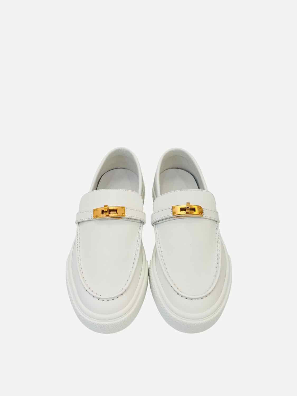 HERMES Game Slip-On White Sneakers