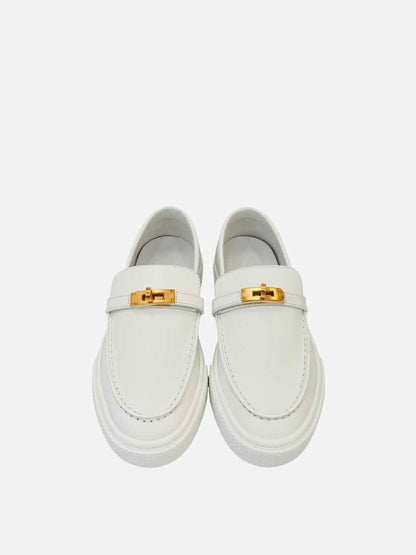 HERMES Game Slip-On White Sneakers