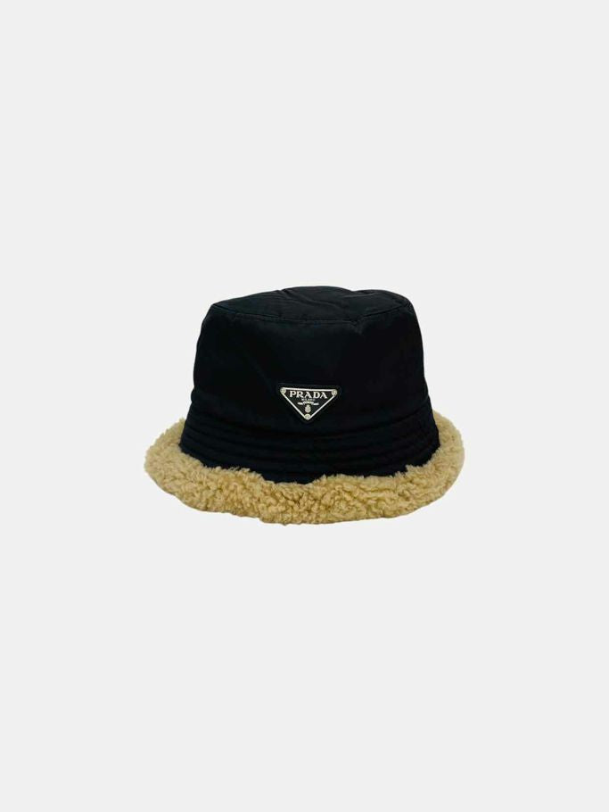 PRADA Black & Cream Bucket Hat